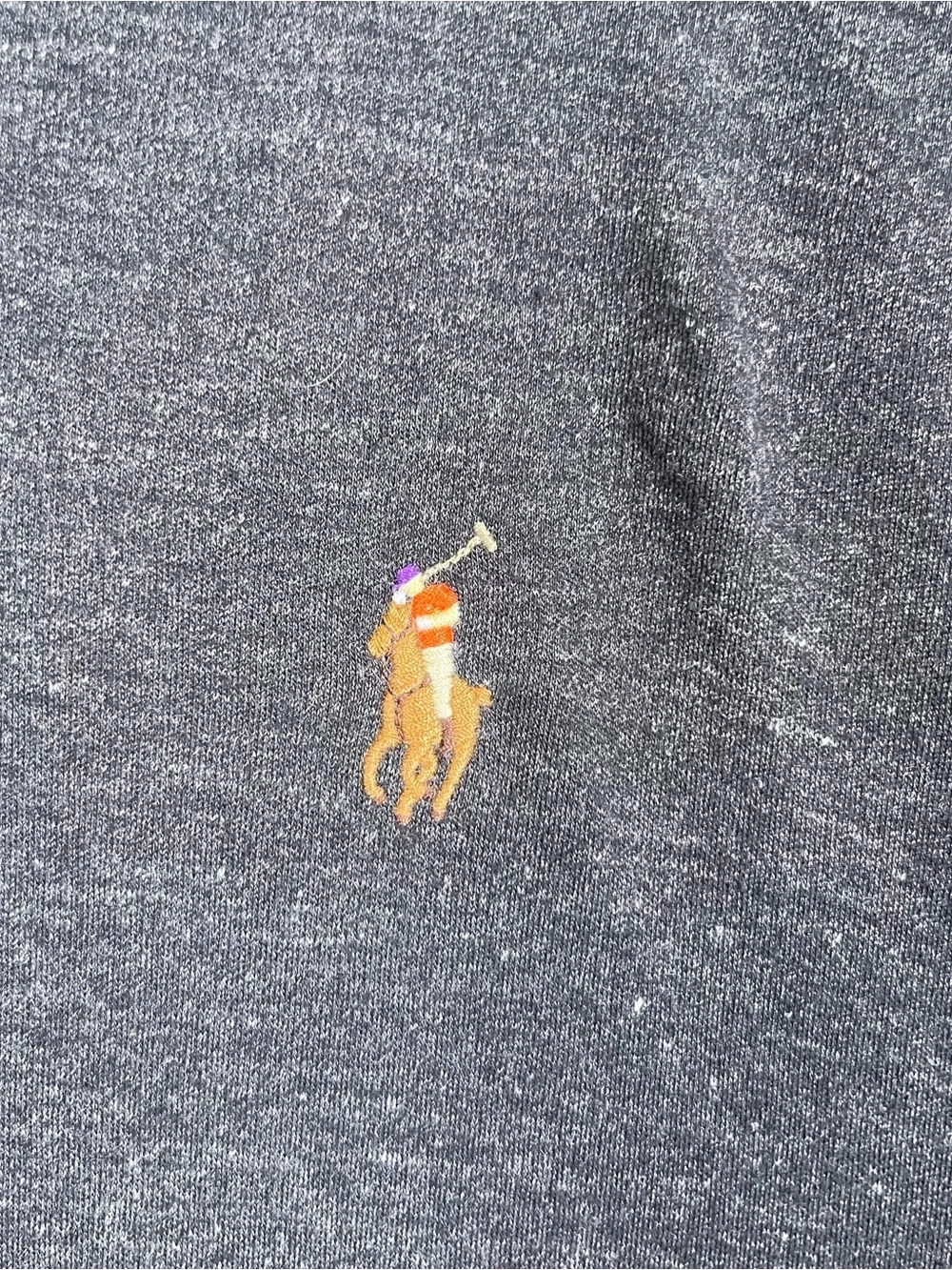 Polo Ralph Lauren Mens XXL Classic Fit Small Pony Gray Crewneck Long Sleeve